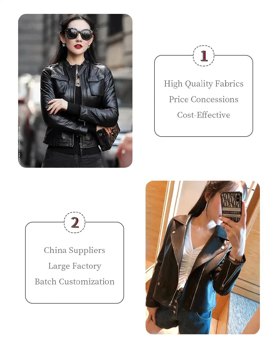 Winter Leather Motorcycle Crop Jacket Moto Biker Coat Ladies Leather Jacket PU Outerwear Motocrycle Clothing Women Clothes Womens Faux Leather Casual Jacket