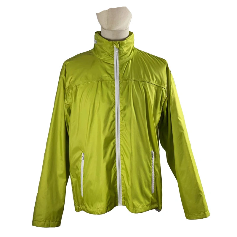 Adult Spring/Autumn Polyester/PU Heatingsealed Waterproof Breathable Outerwear Hoody Windbreaker Lightweight Black Hiking Running Sport Rain Jacket