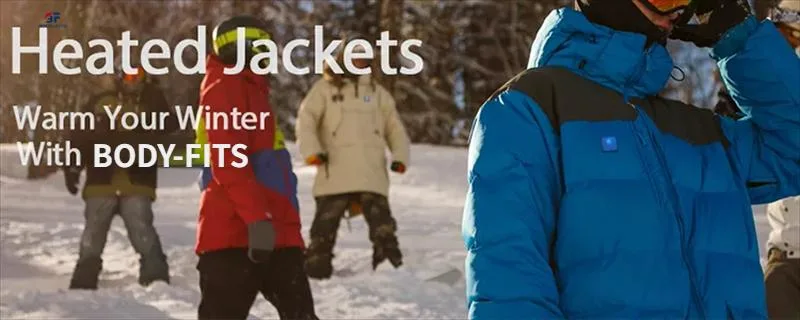 Wholesale Winter Zipper Waterproof Ski Hunting Windbreaker Clothes Heated Jacket with Hoodie