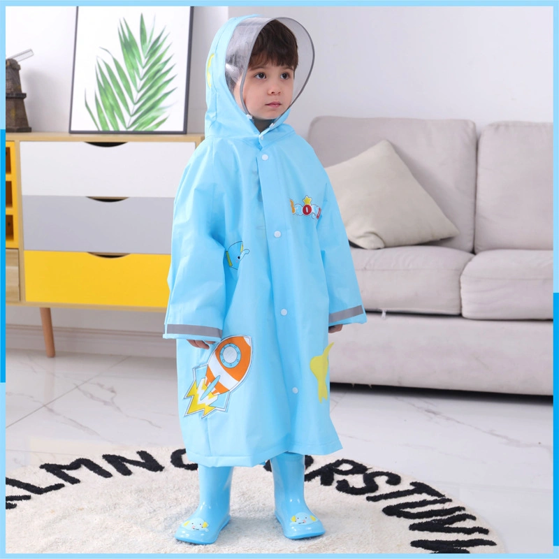 New Children Raincoat Kids Boys Girls Waterproof Jumpsuit Hooded Cartoon Baby Rainwear