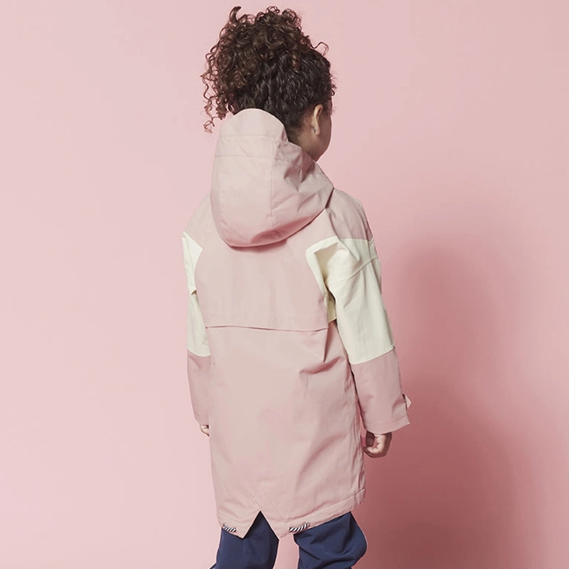 Kid&prime; S PU Coated Raincoat Rain Jacket Cartoon Lightweight Rainwear for Girl Lined Parka