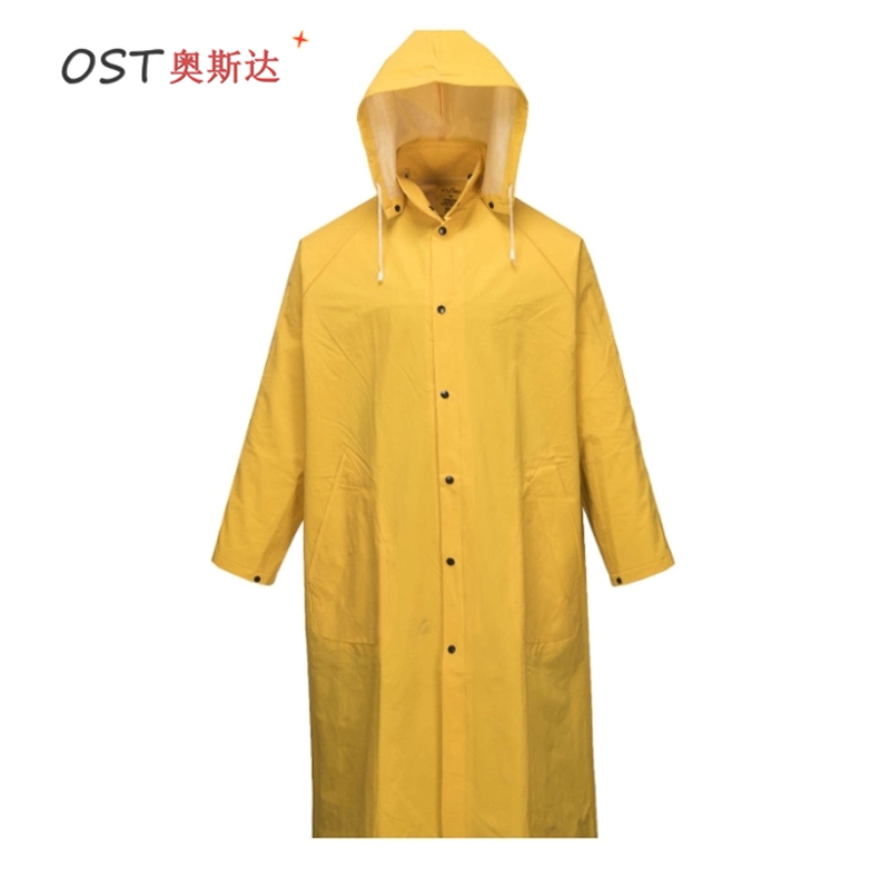 China Supplier Ppp Rainwear Fr 2-PC 100% PVC on Polyester Raincoat 0.32mm
