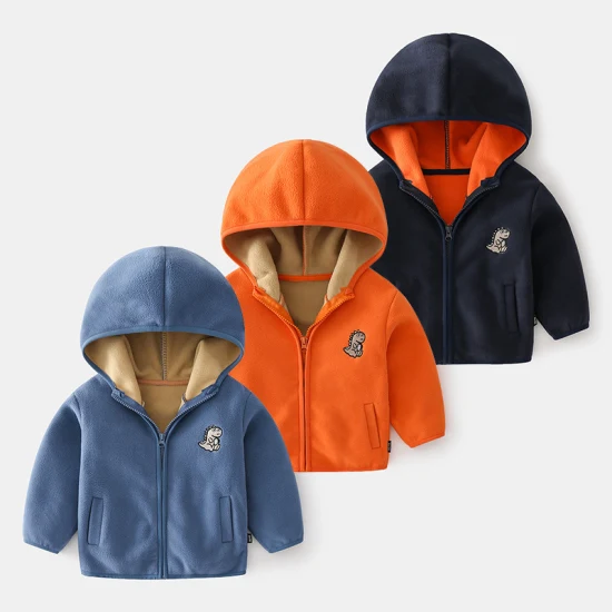 OEM Spring Autumn Boys Girls Children Clothing Quilted Coats Outerwear Kids Hooded Zipper Jackets
