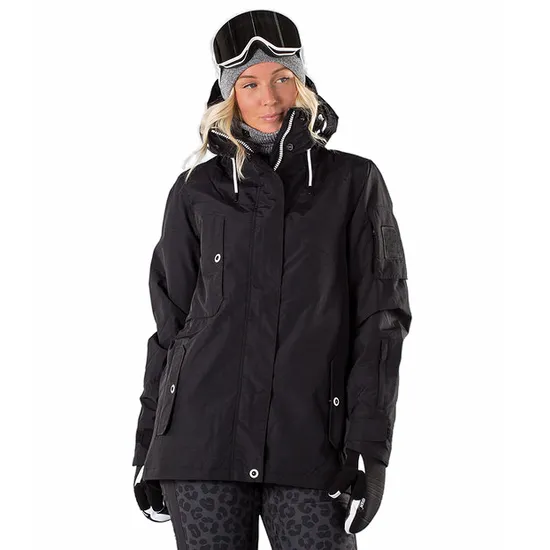 Custom Womens Winter Windbreaker Waterproof Snowboard Jacket Outdoor Trendy Ski Jacket with Hood 