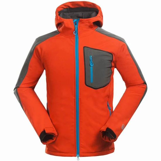 Men Softshell Jacket Spring Autumn Clothing Outerwear Bonded with Fleece Patchwork Jacket