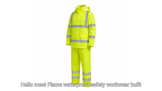 Durable Workwear Safety Rainwear with Reflective Stripe for Casual Weekend Outings 