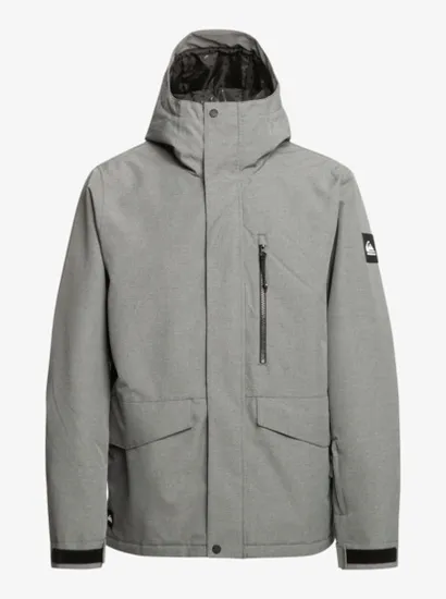 Mens Leisure Outdoor Winter Technical Snow Ski Jacket in Grey 