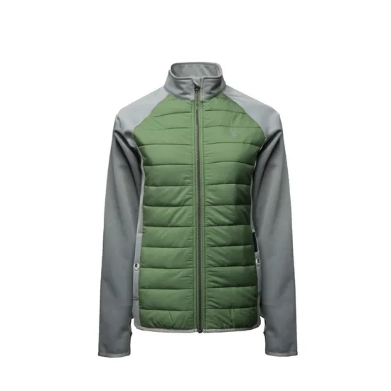 Lightweight Quilting Hybrid Jacket Thermal Insulated with Thumb Hold for Outdoor Hiking Walking 