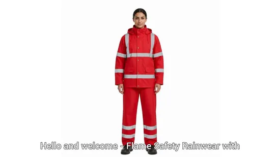 Durable Workwear Safety Rainwear with Reflective Strip for Sudden Afternoon Downpours 
